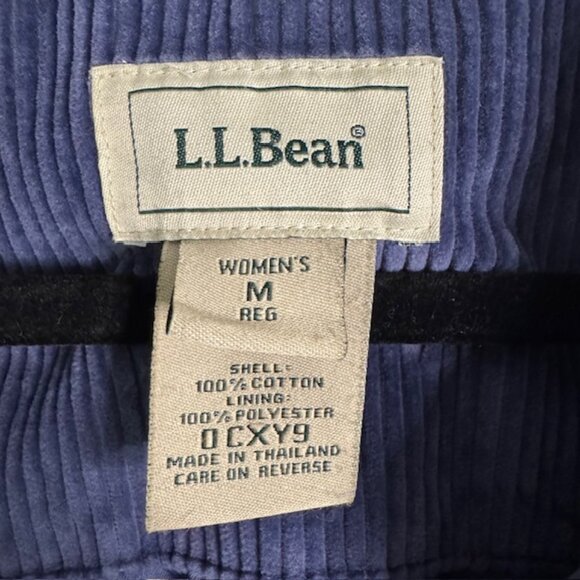 Vintage L.L. Bean Women's Chore Coat Blue Corduroy Size Medium - Picture 7 of 7